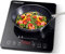 AMZCHEF Placa Inducción Portatil, 2000 W, con cuerpo delgado, 10 niveles de potencia, 10 configuraciones de temperatura, control táctil del sensor, temporizador de 3 horas, negro