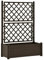 vidaXL Pflanzkübel mit Spalier Gartenspalier Rankgitter Rankhilfe Pflanzkasten Blumenkübel Hochbeet Blumenkasten 100x43x142cm PP Mokka