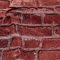 STOFFKONTOR Dekostoff Stoff bedruckt Mauer - Meterware, rot - zum Nähen von Tischwäsche, Kissen, Vorhängen, Dekoartikeln uvm.