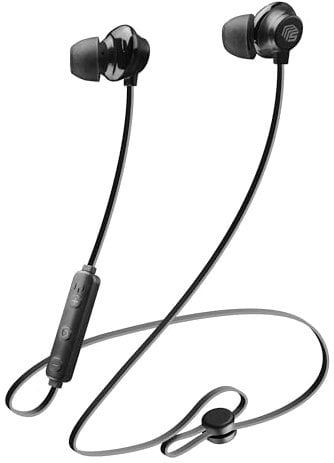 Music Sound | Bluetooth EARPHONES | Auricolare Bluetooth Universale con Remote control - Durata Batteria 6 Ore - Nero