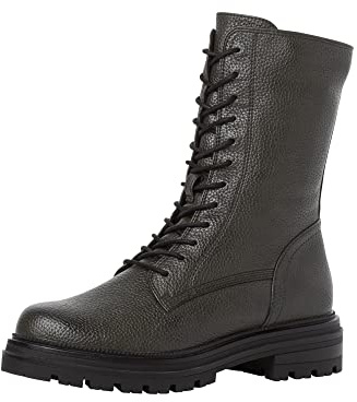 MARCO TOZZI Damen Schnürstiefel ohne Absatz aus Kunstleder Flach, Grün (Olive A.C.), 39
