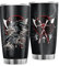 Zbbfwu Wikinger Wolf Nordisch Kaffeebecher to go Thermobecher Edelstahl Auslaufsicher Kaffeetasse Reisebecher white13 600ml