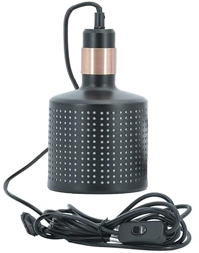 Venso EcoSolutions VEGA E27 Lampenschirm Schwarz, Lampenschirm Metall, Venso Pflanzenlampe, E27 Pflanzenlampe, Lampenschirm E27, Tageslichtlampe für Pflanzen, Pflanzenlicht, LED Zimmerpflanze