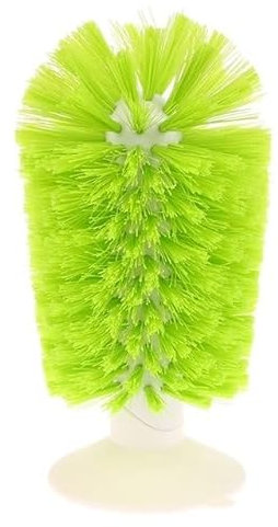 Glass Brushes Glass Cup Washer with Suction Cup Scrubber Stays in Sink Bristle Scrub Kitchen Home Tools for Bottle Wine Beer Cup Cleaning Washing Green