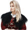 keland Damen Viking Kunstfell Kragen Künstlicher Pelzkragen Pelzschal Faux Kragen Schal Tuch Capelet Schultertuch (Schwarz)