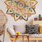 Runtoo Wandtattoo Mandala Groß Wandsticker Gold Boho Blumen Wandaufkleber Wohnzimmer Schlafzimmer Flur Yoga Wanddeko