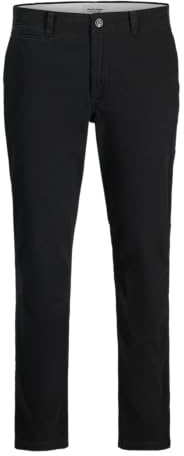 Jack & Jones Chino Hose Herren Relaxed Fit – Chinohose Männer aus Baumwolle mit Stretch – Klassische Performance Pants Herren Hose, Mid Rise, Umschlag-Saum, Bequemes Bein
