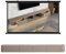 HYANXUE Meuble TV flottant en bois massif, meuble TV mural haute brillance, étagères flottantes avec porte, console multimédia moderne, grand banc de rangement (kaki, 300 cm)