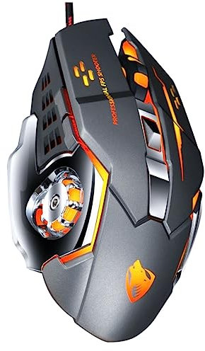 Lurrose 1 Pièce Souris Filaire Ergonomique USB pour Pc Ordinateur de Bureau Design Moderne Confort Optimal pour Gamers