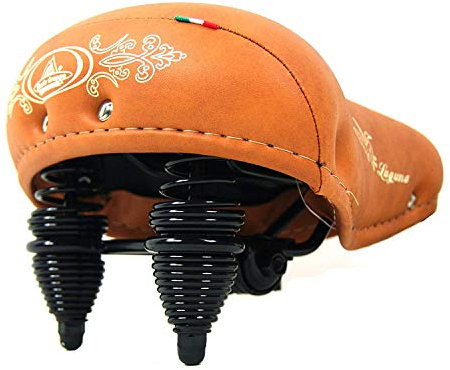 Montegrappa Sattel Laguna mit Federn Ideal Fahrrad Graziella - Holland - City Bike - Farbe Honig
