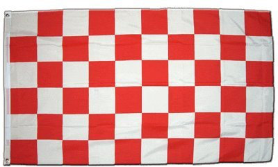 Drapeau Damier Rouge-Blanc - 60 x 90 cm