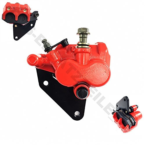 BREMSSATTEL BREMSZANGE 2-KOLBEN AUSFÜHRUNG - VORNE o. HINTEN - TRÄGERPLATTE AUSWECHSELBAR - FÜR CHINA ROLLER 2-&4-TAKT - z.B.für AGM BENZHOU HYOSUNG JACK FOX ZNEN ZONGSHEN JMSTAR MOTINO JONWAY JMSTAR MKS BAOTIAN KYMCO NAKED MMC KREIDLER FLEX TECH YY50QT ERING THURBO ADLY RIEJU SUKIDA GY6 - MZ125 SM SX RT MOPED MOTORRAD 125cc