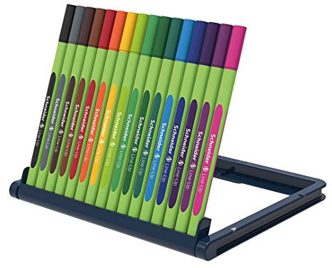 Schneider Line-Up Fineliner (Strichstärke 0,4 mm, aus biobasiertem Kunststoff, ausgezeichnet mit Der blaue Engel) 16 Stück, sortiert