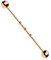 Mianova Industrial Piercing Barbell Stab Hantel Kerben Ohr Nippel Intim Brustwarze Rosegold 38mm