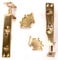 2X Solid Brass Double Edge Flush Door Bolts for Folding Door Partitions | 100mm