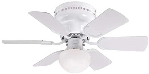Westinghouse Lighting 7230800 Petite Indoor Ceiling Fan with Light, 30 Inch, White