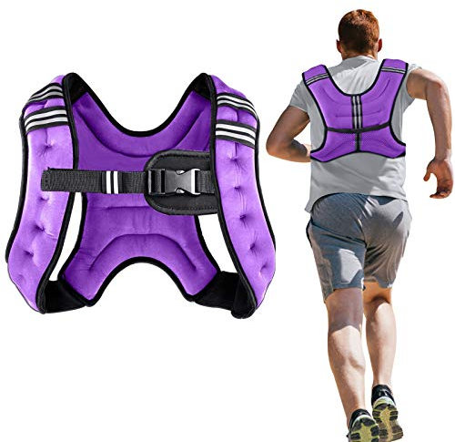 Henkelion Gilet lesté pour hommes, femmes, enfants, poids inclus, gilet de poids corporel réglable pour la course, l'entraînement, le jogging, la marche