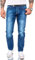 Rock Creek Herren Jeans Hose Comfort Fit Jeans Herrenjeans Herrenhose Denim Stonewashed Basic Weites Bein Raw RC-3120A Hellblau W33 L30