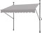 Aufun Klemmmarkise mit Handkurbel Balkon 200cm Hellgrau Balkonmarkise ohne Bohren Markise Sonnenschutz aus Polyester UV-Beständig und Höhenverstellbar, 200 x 120 cm