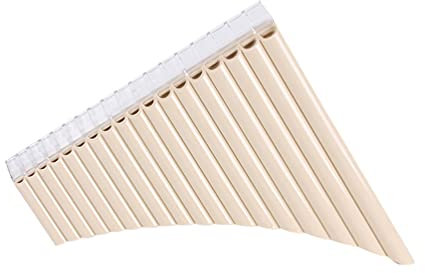 HEALLILY 1 Set Pan Flöte 6 Rohre Pan Rohr Schlüssel Holz Chinesischen Traditionellen Bläser Musical Instrument mit Tasche für Anfänger Studenten Lernen Lehre (Beige)