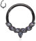 AROWRO 316L Schwarz Septum Ringe 16G Daith Schmuck Conch Piercing Hoops Septum Hoop Clicker Ringe Rook Helix Tragus Knorpel Lobe Ohrringe 10mm