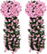 Künstlich Hängende Blumen Kunstblumen Violette Blumen Wand Glyzinien Künstliche Hängepflanzen Bunte Hängende Plastikblumen für Büro Zuhause Party Hochzeit Haus Dekoration (2PCS Rosa)