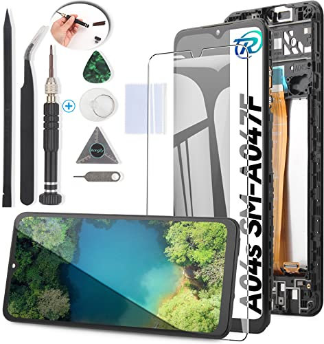 RongZy Screen Replacement for Samsung Galaxy A04S 2022 SM-A047F LCD Touch Screen Digitizer Assembly for Samsung Galaxy A04S 2022 SM-A047F Display Replacement with Kit(Black with Frame)