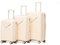 Asge Hartschalen-Koffer & Trolleys Handgepäck Koffer 4 Rollen Reisekoffer Set TSA Zahlenschloss Teleskopgriff, Großer Rollkoffer (Milchig weiß, Set)
