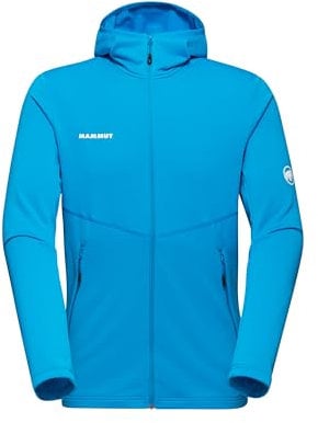 Mammut Aconcagua Light ML Hooded Jacket Men | Giacca da Uomo Leggera con Zip e Cappuccio | Glacier Blue, XL