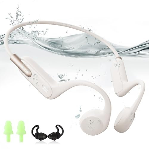 HIFI WALKER T10 Air, Knochenschall Kopfhörer Bluetooth 5.3, IPX8 wasserdichte Kopfhörer Schwimmen Open Ear Sportkopfhörer, Unterwasser 32GB MP3 Player für Schwimmen Radfahrer Laufen