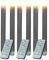Novaliv Stabkerzen LED mit Timer Taupe GRAU 8 Stück Indoor 6 Stunden ECHTWACHS 23cm Höhe für Kerzen 2,2cm Durchmesser 2 AAA Batterien notwendig LED Stabkerzen 4er Set 2X bewegliche Flamme Licht