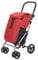 Carlett - Classic Duo |Carro de la Compra Plegable con Gancho de Regalo | Carrito de Supermercado Resistente | 4 Ruedas | Manillar Regulable con Freno|Rojo