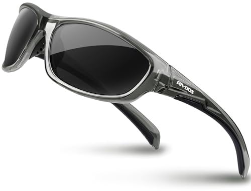 RIVBOS Sonnenbrillen Fahrradbrille Radsportbrillen Sportbrille für damen herren Polarisierte TR90 Superleichtes Unzerbrechlicher Rahmen UV400 Wandern Laufen Golfen und Fischen RB831(RB832)