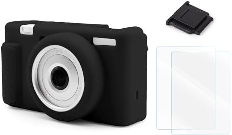 VOVMOEYA Camera Case for ZV-1F/ZV-1 II/ZV-1M2 with 2 Screen Protectors and 1 Hot Shoe Cover, Silicone Case, Soft Lightweight Protective