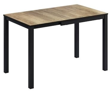 Vicco Esstisch Granny, Eiche rustikal/Anthrazit, 120 x 70 cm ausziehbar