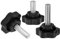 Generisch Pflaumengriff Sechs-Sterne-Klebekopf Manuelle Spannschrauben Kunststoff-Sternknopfgriff 32# M5, M6, M8, x 8 mm bis 70 mm, Bakelit(M8X55-5pcs)