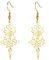 KKJOY Lotus Blume Yoga Anhänger Ohrringe Edelstahl Buddhismus Unalome Inspirierende Schmuck für Frauen Charmante Damen (Gold)
