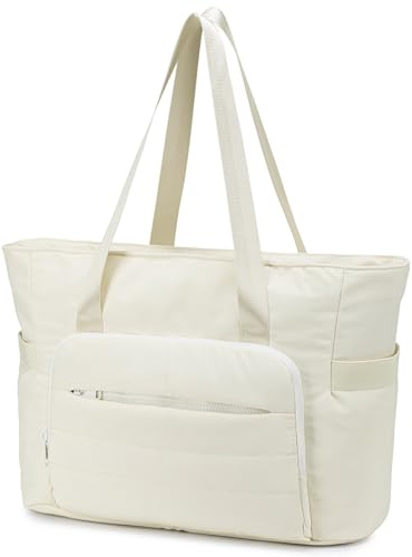 BAGROUPS Handgepäck Reisetasche 40x30x15 British Airways Puffer Tasche Damen Groß Tote Bag wasserdichte Laptop Handtasche mit 15.6 Zoll Laptopfach Arbeitstasche Bürotasche für Uni Reisen Schule Shop