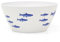 Carousel Home Large Nautical Salad Serving Bowl | Blue Fish Design Plastic Bowl for Outdoor Dining, BBQs & Parties | Durable Kitchen Tableware - 25x12cm