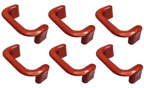 cyclingcolors 6x Möbelgriff 64 mm Kunststoff – Schrankgriff Küchengriff Türgriff Schublade Kommode Möbel, Rot