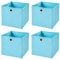 Stick&Shine 4X Aufbewahrungs Korb Hellblau Faltbox 33 x 33 x 33 cm Regalkorb faltbar