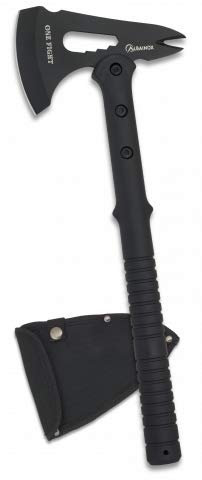 Albainox 32144 Hacha ALBAINOX. Total: 42 cm Herramienta para Caza, Pesca, Camping, Outdoor, Supervivencia y Bushcraft + Portabotellas de regalo