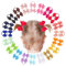 40 pz 2 pollici neonate capelli fiocchi cravatte per capelli piccole mollette per capelli nastro del grosgrain fascia per capelli supporto coda di cavallo per bambini neonati bambini