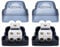 Recoil DB12P 2 Way Power Distribution Block, 1 X 0/2/4 Gauge in / 2 X 4/8 Gauge Out Power Distribution Ground Distributor Block for Car Audio Amplifier Splitter 2 Pack