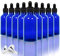 Youngever 16er Pack 50ML Tropfflaschen aus Glas für ätherische Öle, Pipettenflasche, Apothekerflaschen, 2 Mini-Trichter aus Edelstahl (Blau)