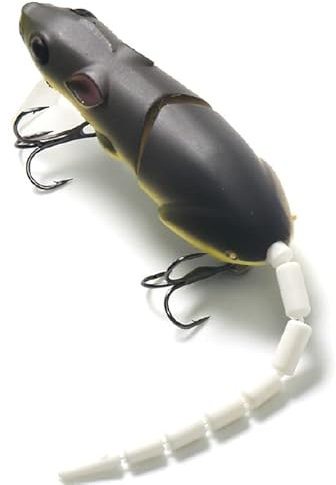 Maus-Ratten-Angelköder, Süßwasser, weiche Gummi-Maus, Mäuse, Angelköder, Kunstköder, Braun