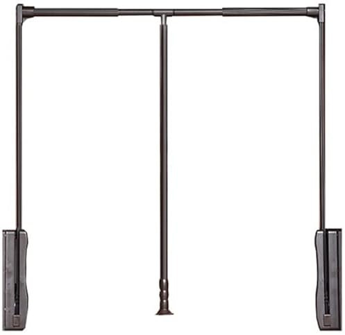 DTLEO Kleiderlift Garderobe Lift Verstellbar Garderobenlift Einstellbarer Breite, Der Multifunktionale Kleiderschrank-Lifter Anheben, Spart Raum,Schwarz,890x1200mm