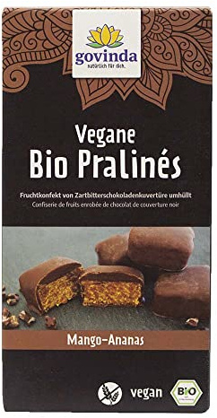 GOVINDA Vegane Pralinés, Mango-Ananas, 70g (3er Pack)
