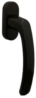 API Maniglia martellina dk UNIVERSALE per finestre balconi,placca in metallo e quadro da 7mm incluso. (Nera)
