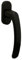 API Maniglia martellina dk UNIVERSALE per finestre balconi,placca in metallo e quadro da 7mm incluso. (Nera)
